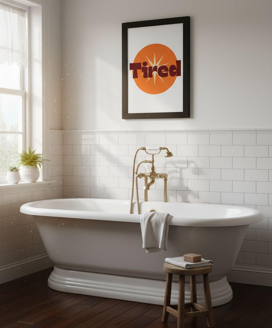 Framed Art Print - Tired