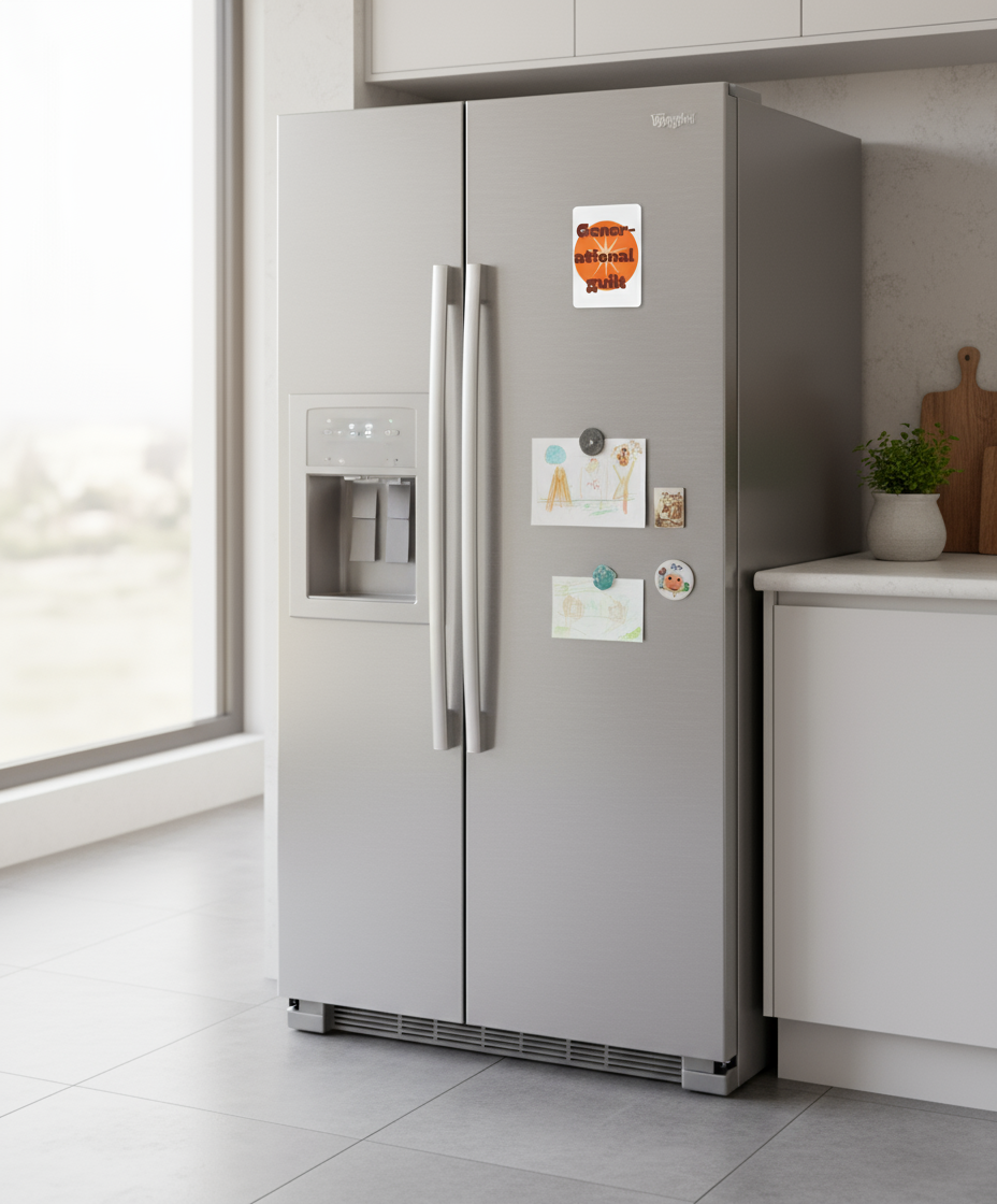 Ceramic Fridge Magnet - Generational Guilt